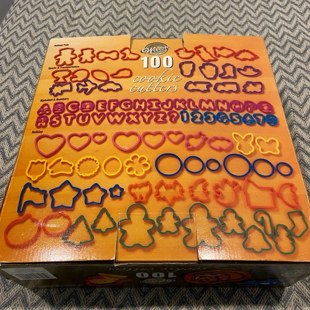 Wilton 100 Piece Cookie Cutter Set – Alphabet, Numbers, Holiday & Fun Shapes